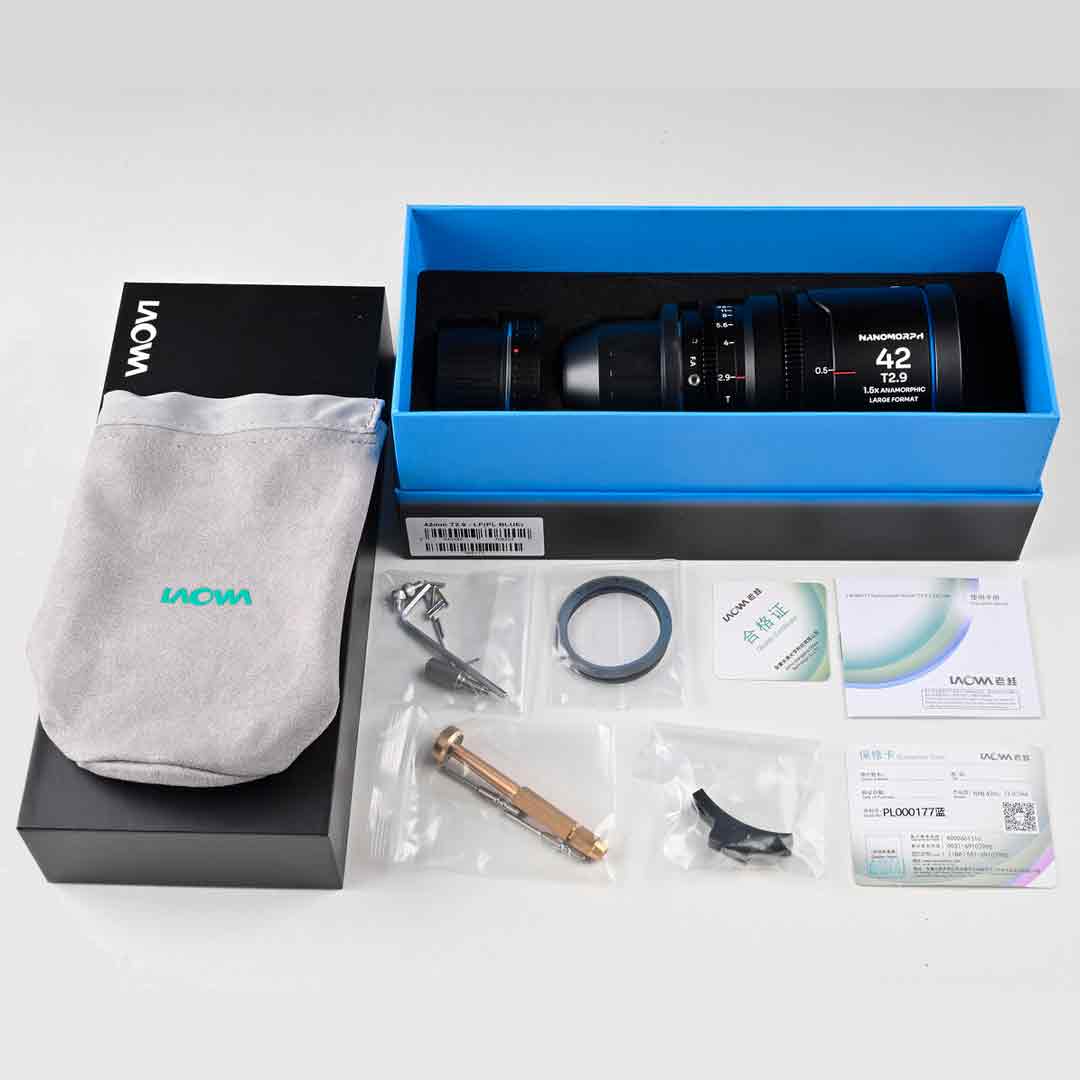 Laowa Nanomorph LF 42mm T2.9 1.5X (Bleu) - Objectif Anamorphique Laowa Nanomorph LF 42mm T2.9 1.5X (Bleu) - Objectif Anamorphique