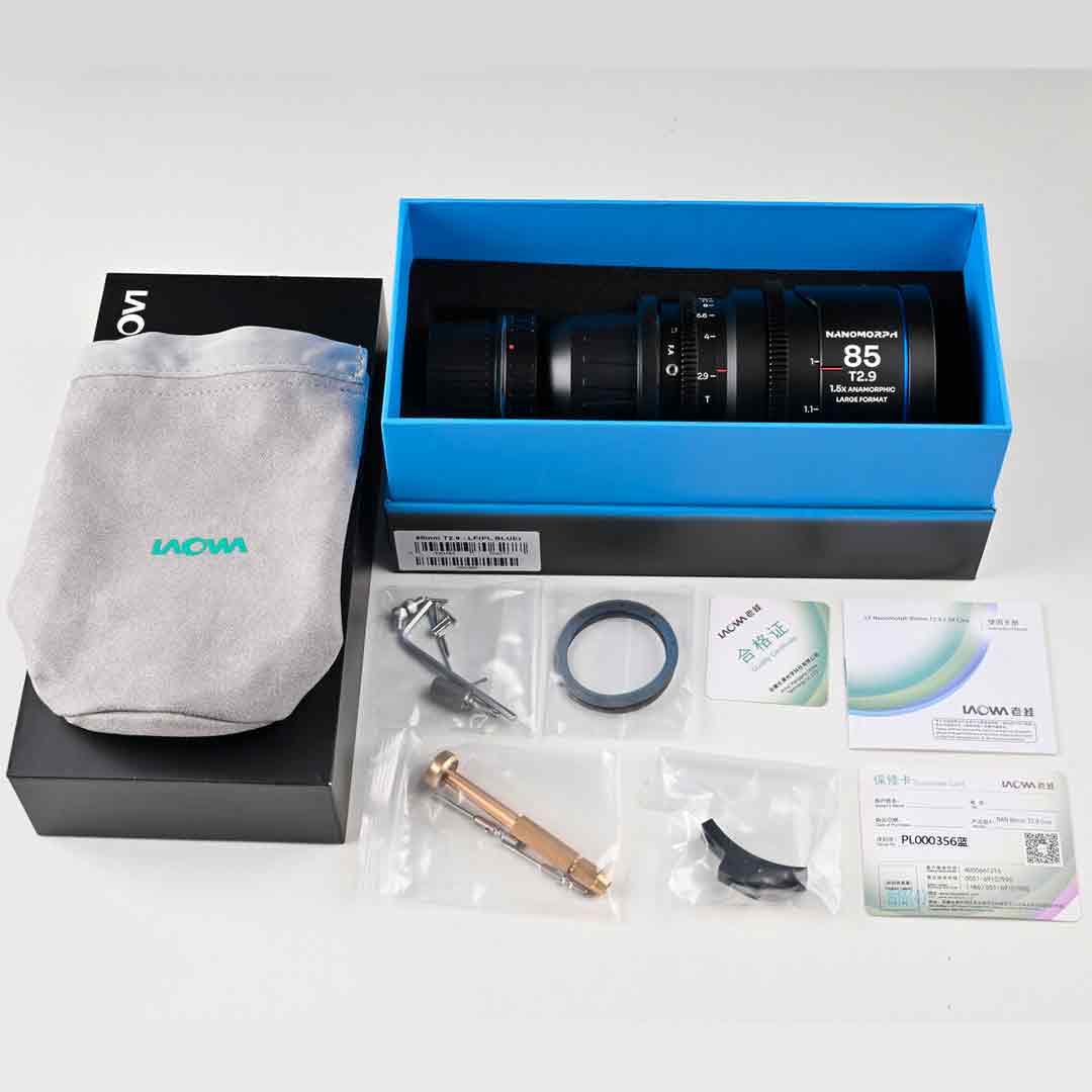 Laowa Nanomorph LF 85mm T2.9 1.5X (Bleu) - Objectif Anamorphique Laowa Nanomorph LF 85mm T2.9 1.5X (Bleu) - Objectif Anamorphique