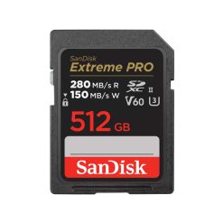 SanDisk SD Extreme Pro 512GB UHS-II 280MB/s V60 - Carte Mémoire