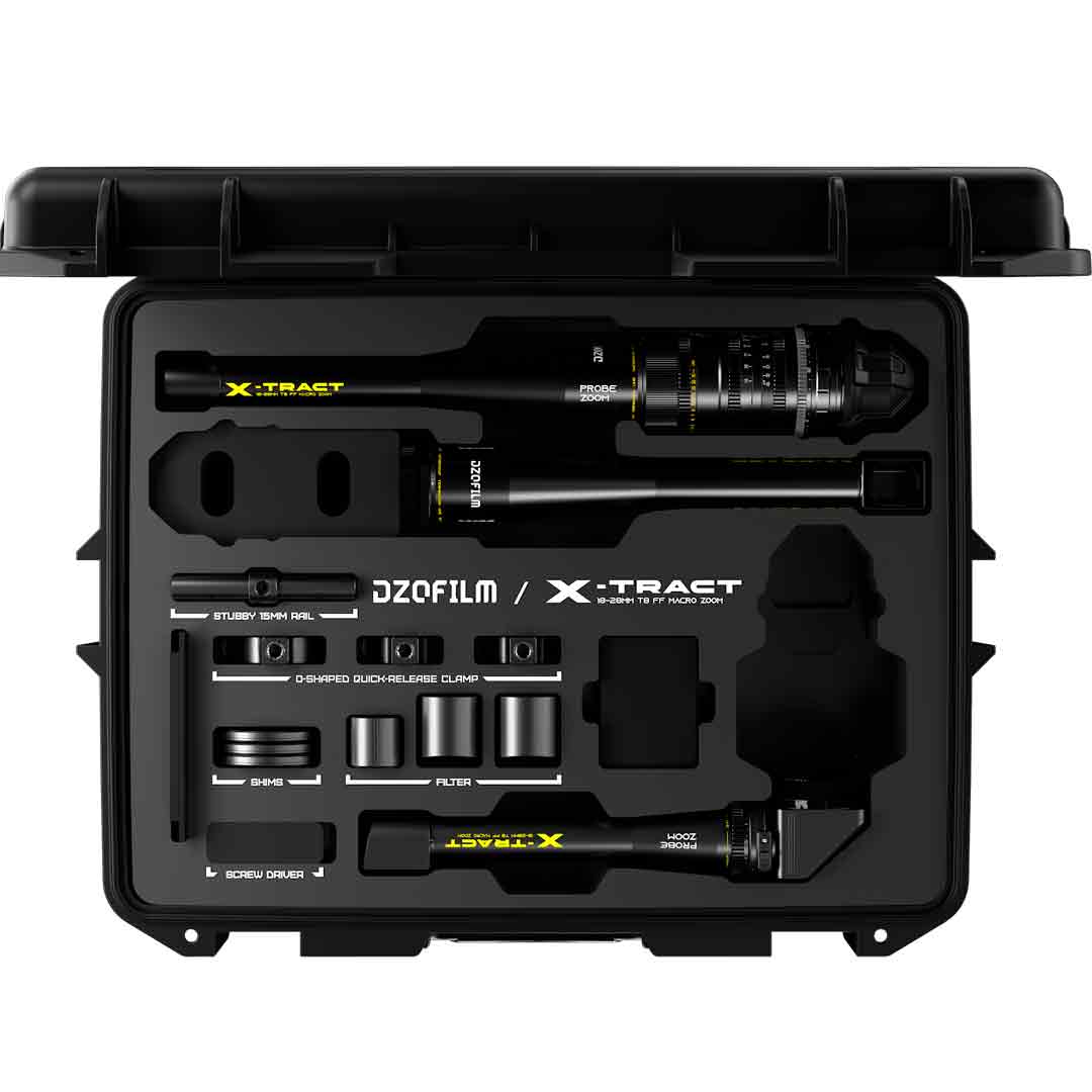 DZOFILM X-tract Probe Zoom 18-28mm T8 0/90/360° T8 (PL, Métrique) – Kit Fût Optique DZOFILM X-tract Probe Zoom 18-28mm T8 0/90/360° T8 (PL, Métrique) – Kit Fût Optique