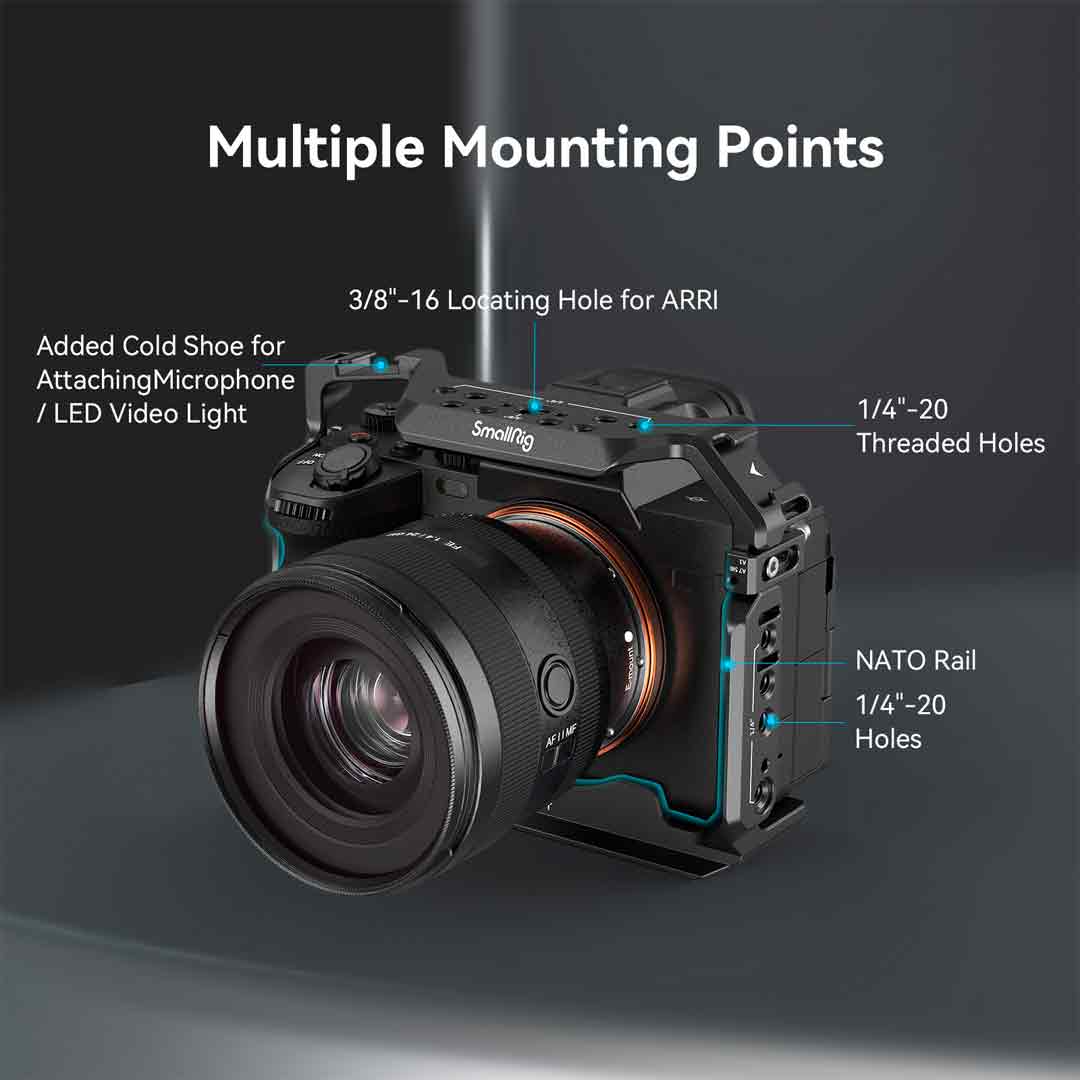 Smallrig 3669C - Cage + Poignées pour Sony A7 IV / A7R IV/V / A7S III / A1 (Advanced Kit) Smallrig 3669C - Cage + Poignées pour Sony A7 IV / A7R IV/V / A7S III / A1 (Advanced Kit)