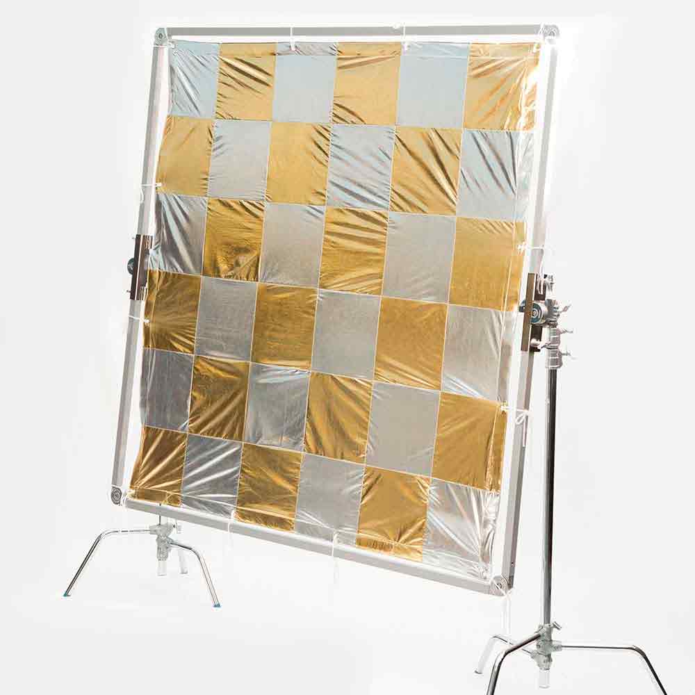 Daylight Toile Silver/Gold Checker board (Damier) 6x6 (1.8x1.8m) Daylight Toile Silver/Gold Checker board (Damier) 6x6 (1.8x1.8m)