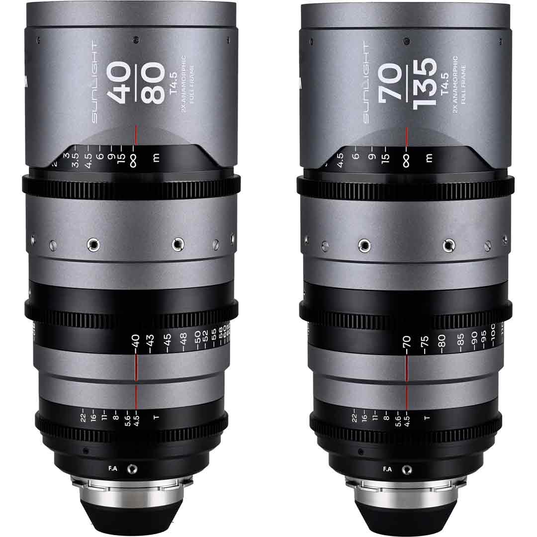 Laowa Sunlight Zoom 2x Anamorphic 40-80 / 70-135mm (Bleu, PL) - Kit Objectifs Cinéma Laowa Sunlight Zoom 2x Anamorphic 40-80 / 70-135mm (Bleu, PL) - Kit Objectifs Cinéma