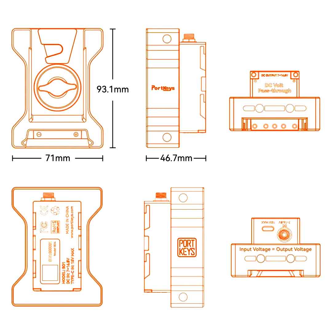 Portkeys BD4 - Adaptateur NP-F vers V-Mount (Mâle) Portkeys BD4 - Adaptateur NP-F vers V-Mount (Mâle)