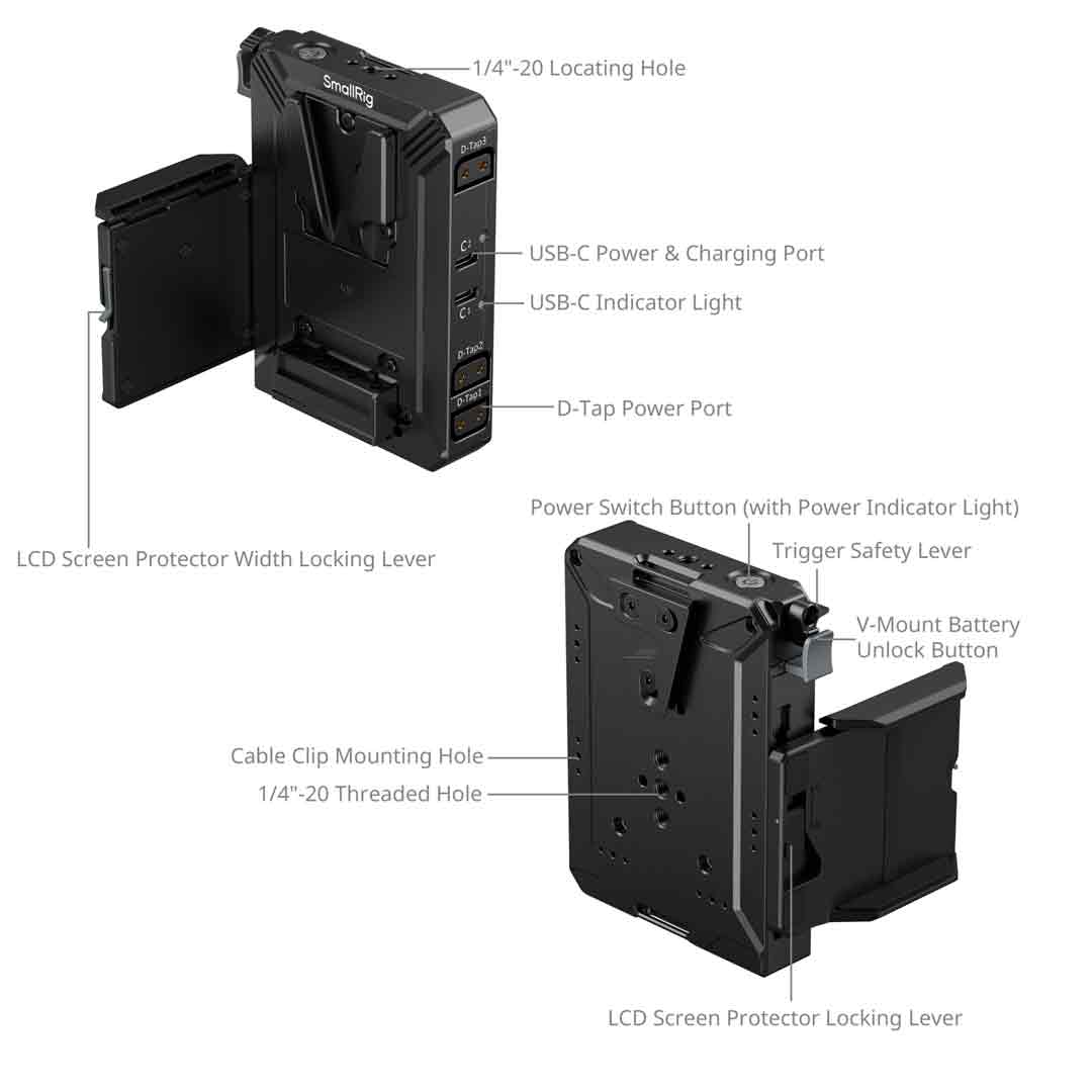 Smallrig V-Mount Battery Plate V3 (5228) - Plaque V-Lock Smallrig V-Mount Battery Plate V3 (5228) - Plaque V-Lock