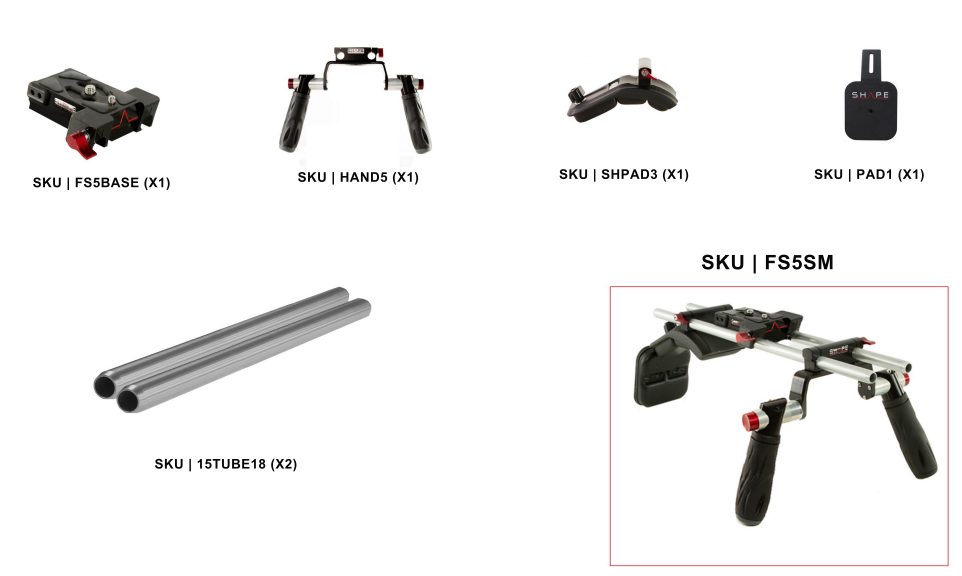 EPAULIERE SHAPE POUR CAMERA SONY FS5 & FS5M2